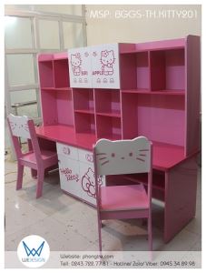 Bộ bàn ghế đôi tiểu học Hello Kitty BGGS-TH.KITTY201